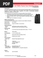 Specifications For Dell T5820XL Physical Tower Workstation Platform