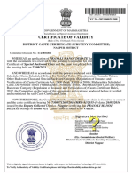 Certificate of Validity: District Caste Certificate Scrutiny Committee