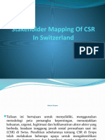 Stakeholder Mapping of CSR in Switzerland