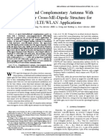 Dual-Wideband Complementary Antenna With A Dual-Layer Cross-ME-Dipole Structure For 2G/3G/LTE/WLAN Applications