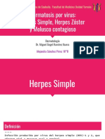 Dermatosis Por Virus: Herpes Simple, Herpes Zóster y Molusco Contagioso