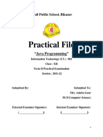 Lyall Public School Java Programming Practical File