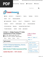 CCNA 3 - ENSA Practice PT Skills Assessment (PTSA) Answers