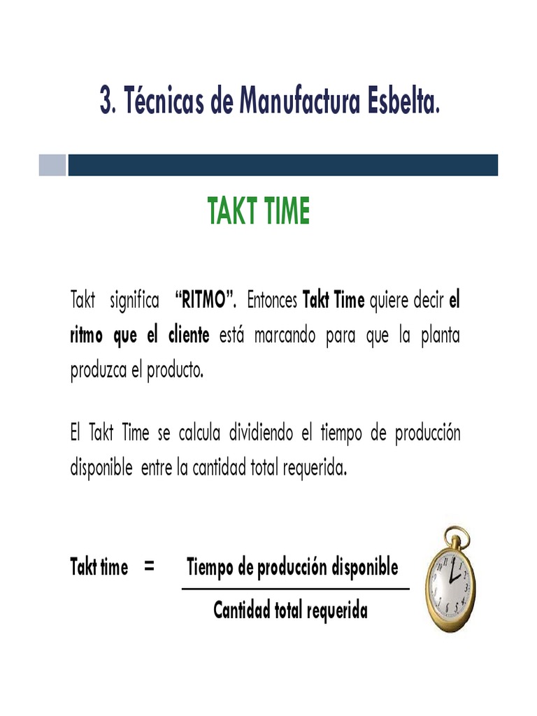 Takt Time | PDF | Lean Manufacturing | Economias