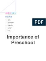 Importance of Preschool: Sristi Kids