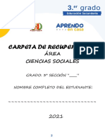 CARPETA DE RECUPERACIÓN - 3RO - Ciencias Sociales