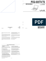 Sony Vaio PCG-505TX - TS Service Manual