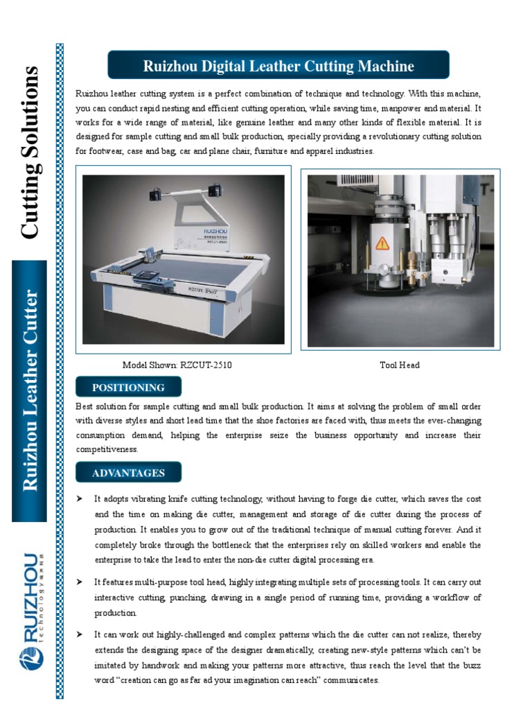Leather Cutting Machine | PDF | Leather | Computing And Information ...