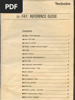 Technics SX - Fa1 - Organ Reference Manual