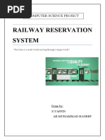 Railway Reservation System