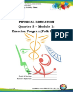 Quarter 3 - Module 1: Exercise Program (Folk Dance) : Physical Education