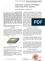 Design and Performance Analysis of Pentagon Shaped Microstrip Patch Antenna