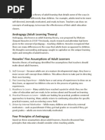 Module 1 - Andragogy of Learning