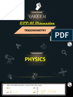Basic Math - DPP 01 Solution Notes - Trigonometric - Yakeen - DPP-1
