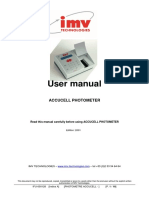 User Manual of Accucell Photometer