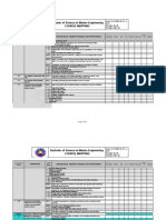 Bachelor of Science in Marine Engineering Course Mapping: Knowledge, Understanding and Proficiency