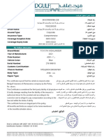 Motor Vehicle Fleet Certificate