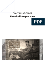 Continuation of Historical Interpretation