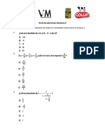 Guía de Ejercicios Matemática Semana 5