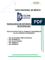 Guía de estudios para el examen de ingreso al Tecnológico Nacional de México