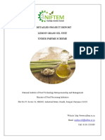 Detailed Project Report Lemon Grass Oil Unit Under Pmfme Scheme