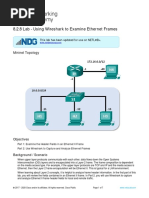 8.2.8 Lab Using Wireshark To Examine Ethernet Frames