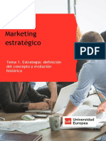 Marketing Estratégico: Tema 1. Estrategia: Definición Del Concepto y Evolución Histórica