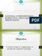 National Compassionate, Respectful and Caring Orientation: Federal Ministry of Health