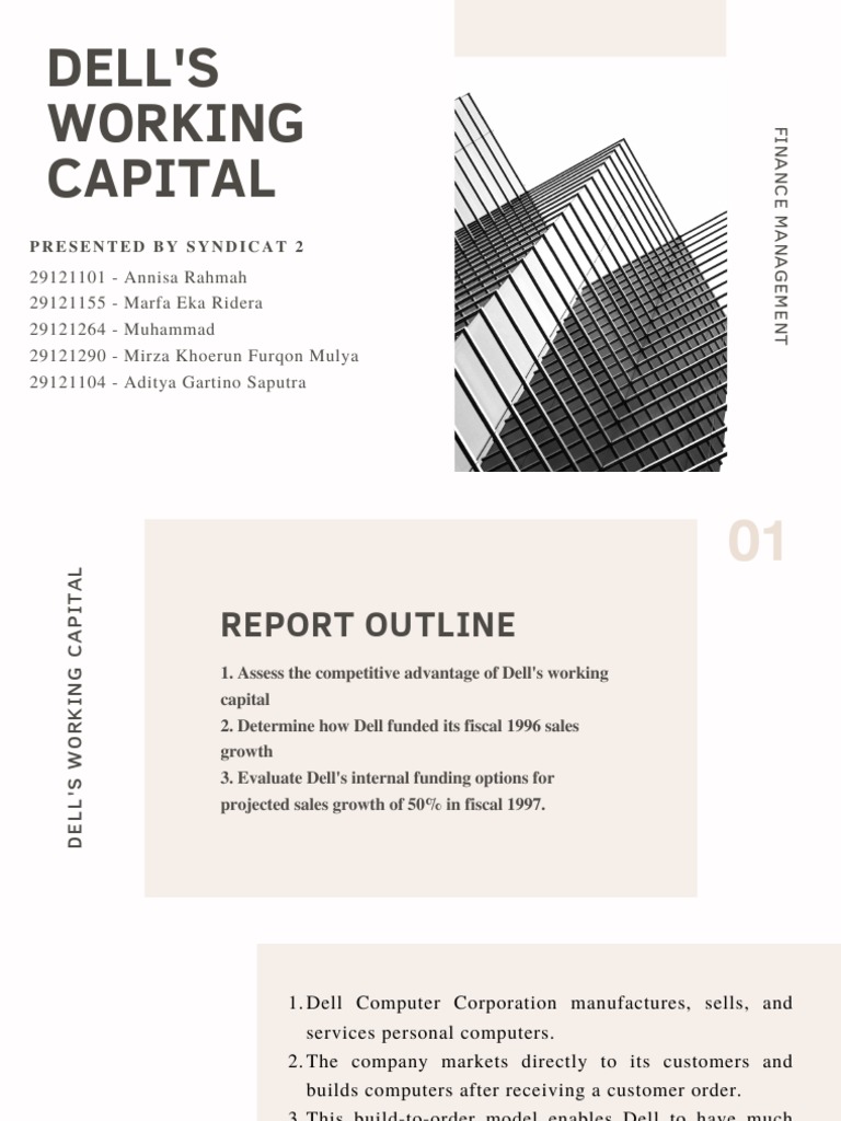 Dell's Working Capital PDF Dell Investing