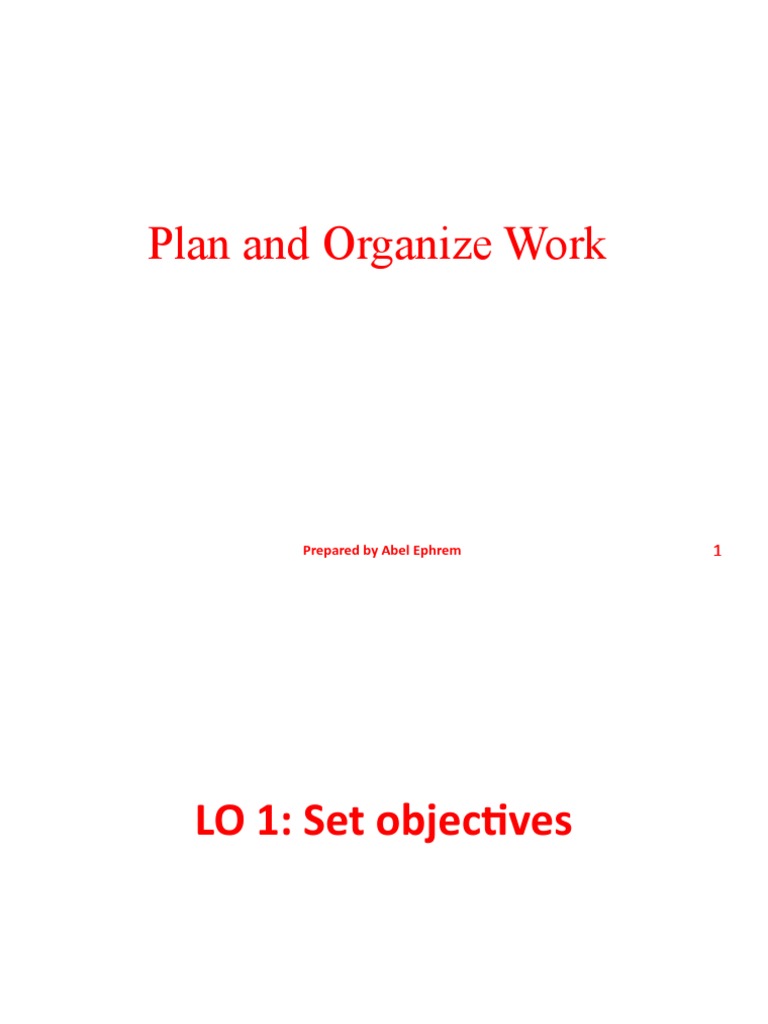 Effective Work Planning Strategies | PDF | Human Resources | Business ...
