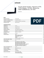 Datasheet for Harmony ST6 Touch Panel Screen