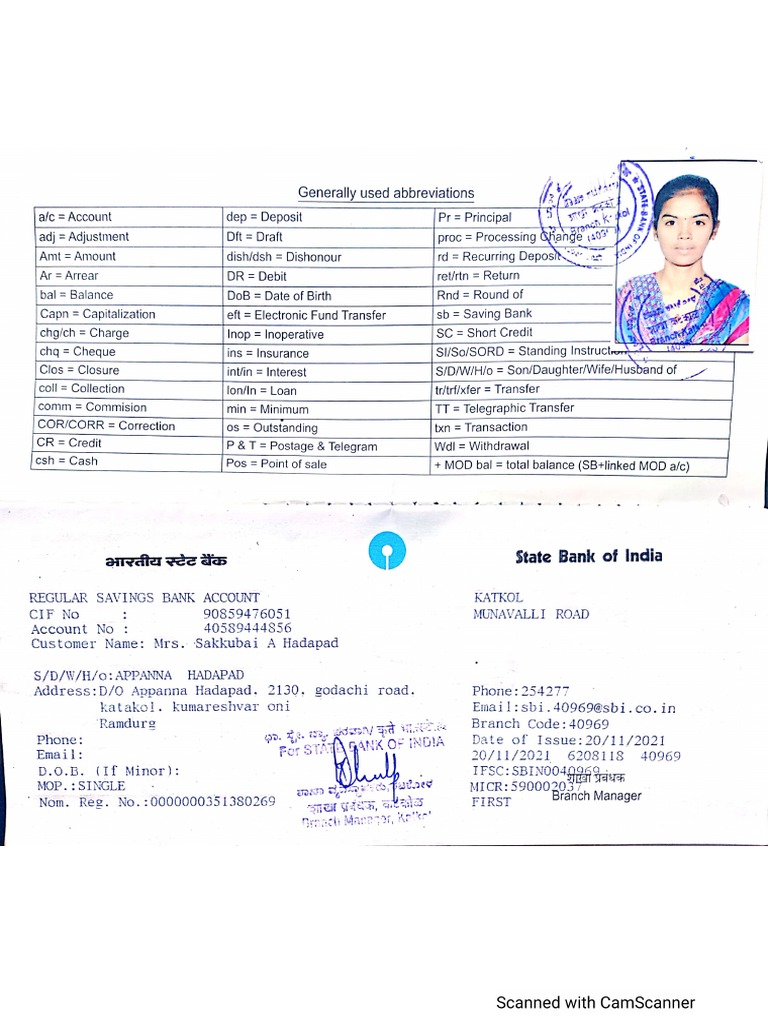 SBI Passbook | PDF