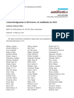 [Antibiotics vol. 3 iss. 1] Antibiotics Editorial Office, - Acknowledgement to Reviewers of Antibiotics in 2013 (2014) [10.3390_antibiotics3010085] - libgen.li