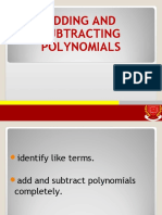 ADDING AND SUBTRACTING POLYNOMIALS (3)