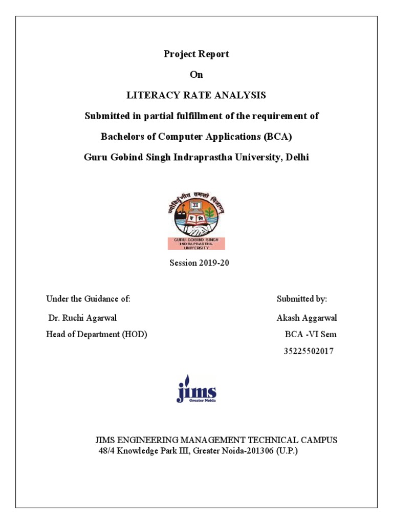 Literacy Rate Analysis Project Report | PDF | Python (Programming ...