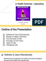 Biochemistry For Health Sciences - Laboratory: Liana-Belle L. Battung Instructor