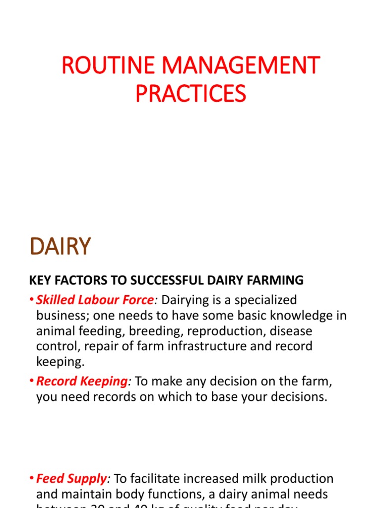 Topic 3 Routine Herd and Flock Management Practices For Ruminants | PDF