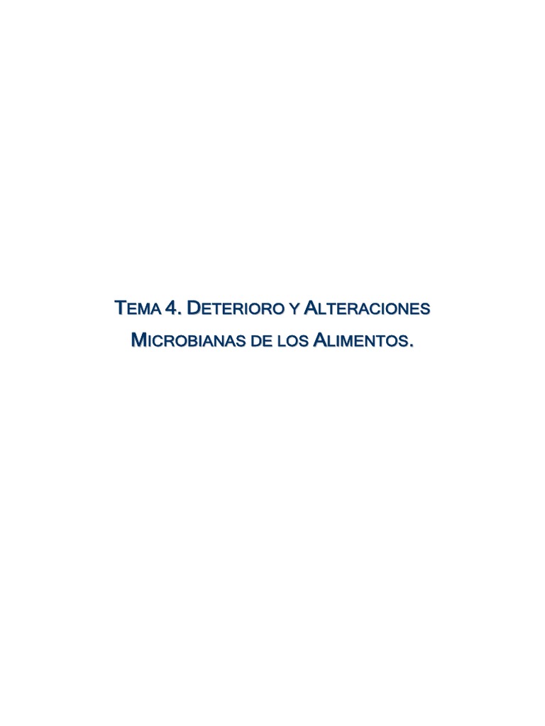 Deterioro Microbiano en Alimentos | PDF | Leche | Carne