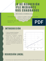 Modelo de Regresión Simple Mediante Mínimos Cuadrados