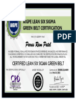 Six Sigma Green Belt Certification 