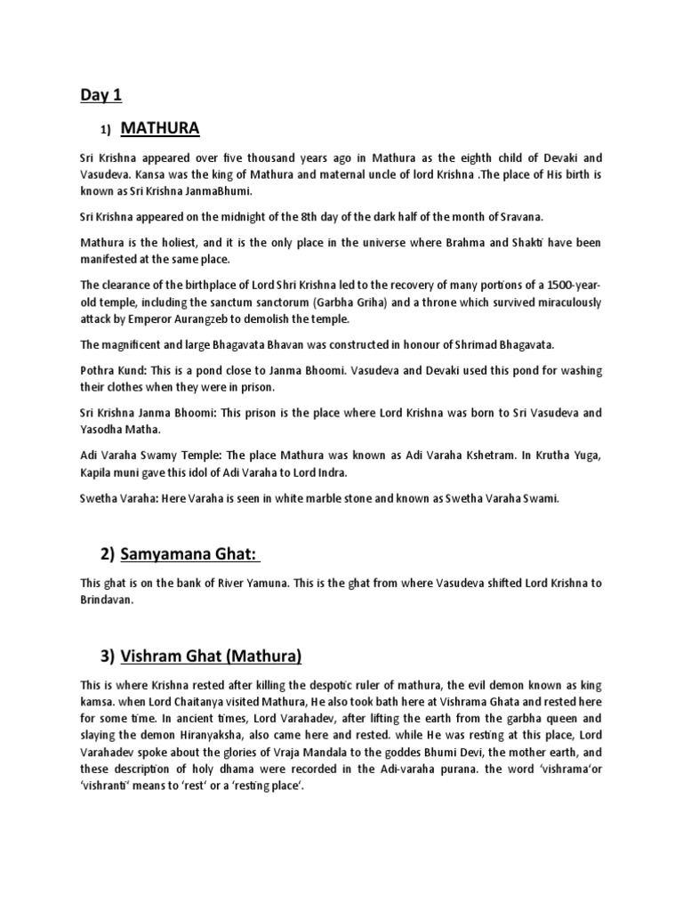 Mathura: Temples and Krishna's Legacy | PDF | Krishna | Hinduism