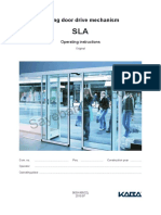 Sliding Door Drive Mechanism: Operating Instructions