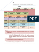 Jadwal Jaga fix 2022