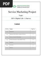 Service Marketing Project On JIO