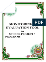 Monitoring & Evaluation Tool In: School Project / Programs