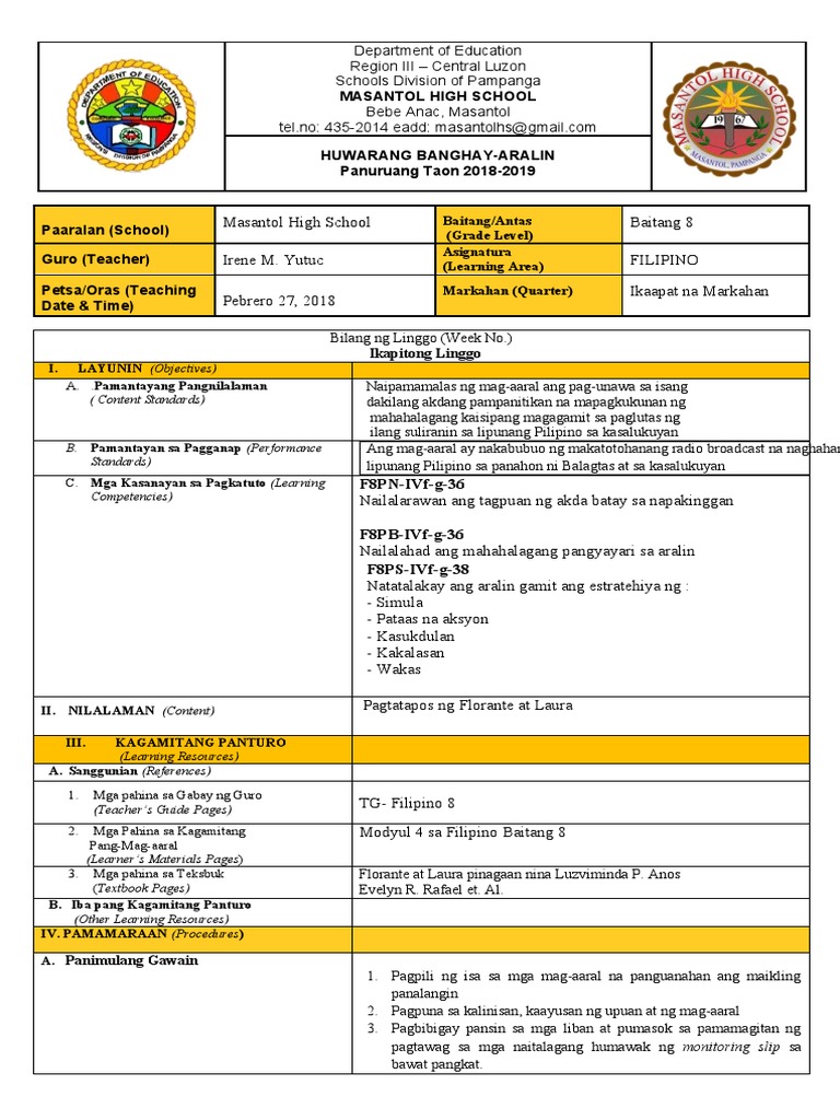 4th Cot Dll Filipino 8 Pdf
