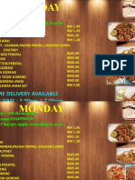 Home Delivery Available ORDER TIME: 3.00pm 7.00pm