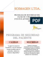 Programa de Seguridad Del Paciente y Eventos Adversos