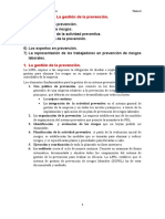 Tema 4. La Gestión de La Prevención