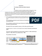 Make or Buy Example: Homework #2 Break-Even Analysis and Make-Buy Problems Using Excel